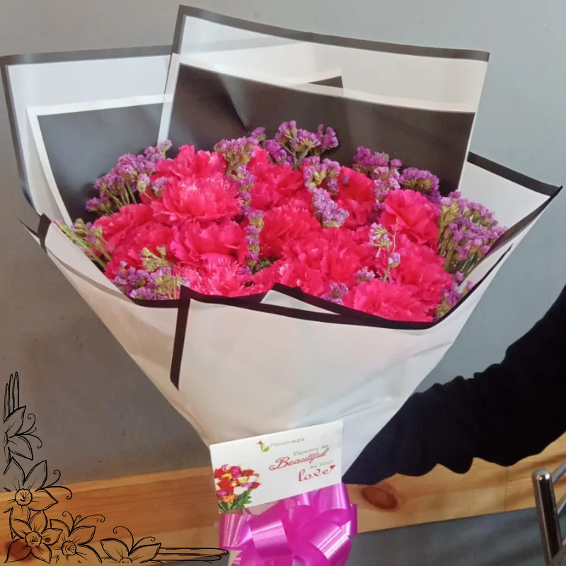 Carnation & Statice Bouquet