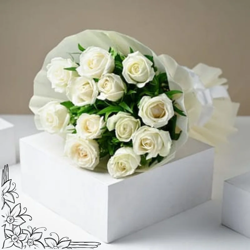 White Roses Bouquet